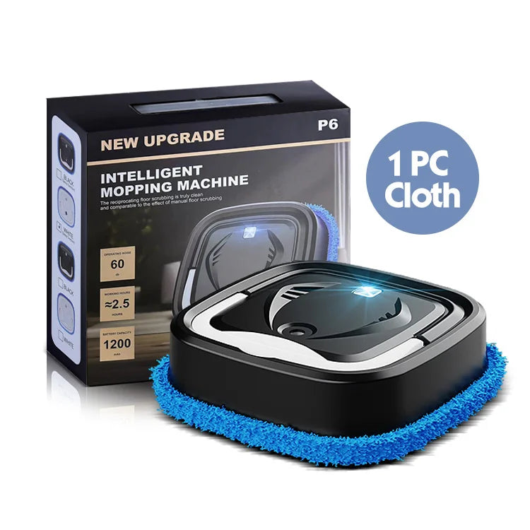 Household floor care robot, USB rechargeable, with humidifier function, combined with care solution,Waxing / Lightening / Care