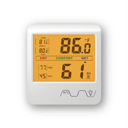 Digital Home Thermometer Hygrometer with Backlight for Indoor Temperature and Humidity Monitoring 1PC