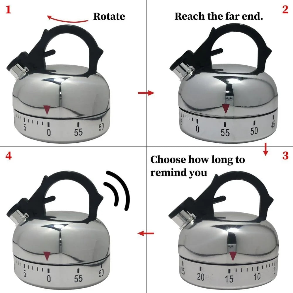 Household Minutes Mechanical Timer Novelty Countdown Cooking Clock Alarm Time Reminder Kitchen Gadgets Countdown Kitchen Bell