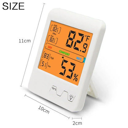 Digital Home Thermometer Hygrometer with Backlight for Indoor Temperature and Humidity Monitoring 1PC