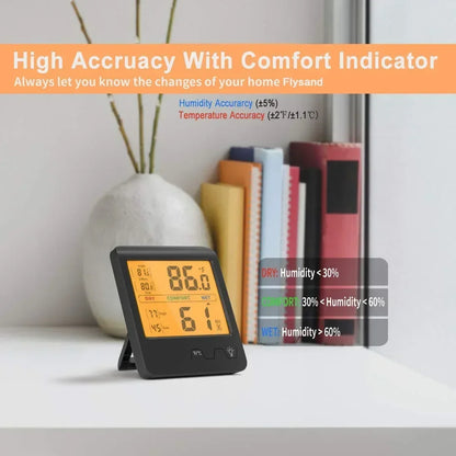 Digital Home Thermometer Hygrometer with Backlight for Indoor Temperature and Humidity Monitoring 1PC
