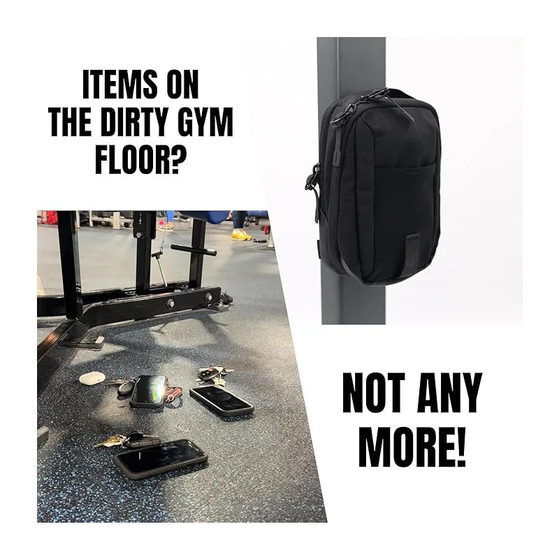Magnetic Gym Water Bottle Bag Holder Portable Phone Sling Bag With Phone Pocket Built-in Magnet For Men Women Sports Fitness