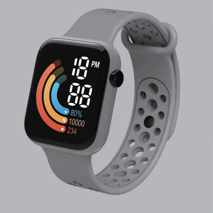 2023 New Fashion LED Digital Watch for Kids Sports Waterproof Watches Boy Girl Childrens Red Silicone Watch Electronic Clock