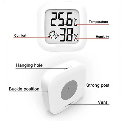 Digital Home Thermometer Hygrometer with Backlight for Indoor Temperature and Humidity Monitoring 1PC