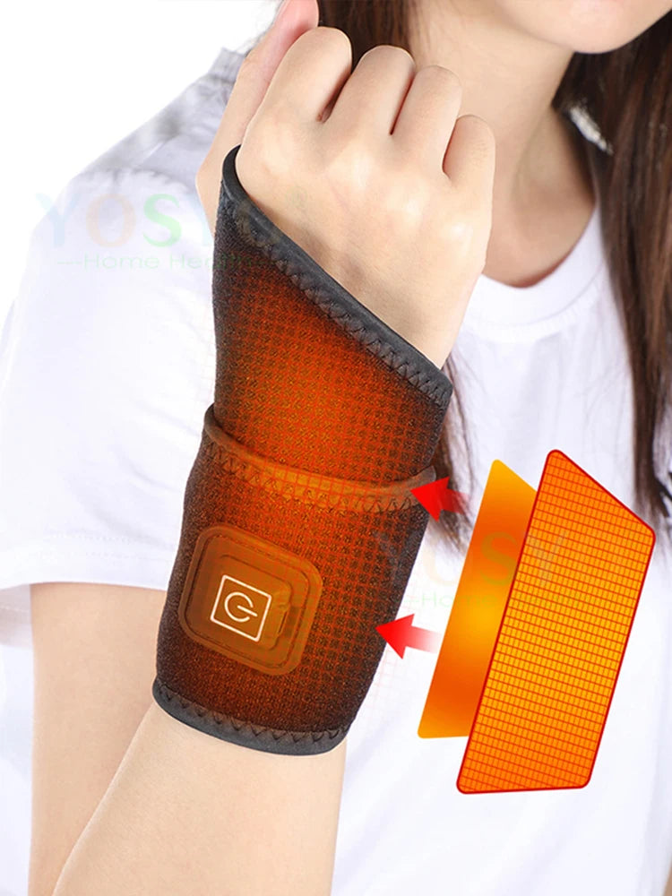 Heating Wrist Protector Sports Protection Breathable Support Sleeve Hand Joint Brace Tool Heat Health Care Device