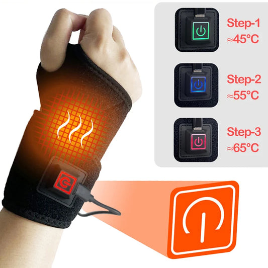Heating Wrist Protector Sports Protection Breathable Support Sleeve Hand Joint Brace Tool Heat Health Care Device